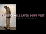 Print Middle Layer Down Vest/HNDN-030
