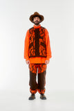 HORN TREE PRINT WOOL BOA VEST/HNVT-024