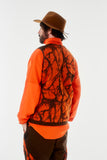 HORN TREE PRINT WOOL BOA VEST/HNVT-024