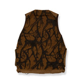 HORN TREE PRINT WOOL BOA VEST/HNVT-024
