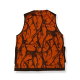 HORN TREE PRINT WOOL BOA VEST/HNVT-024